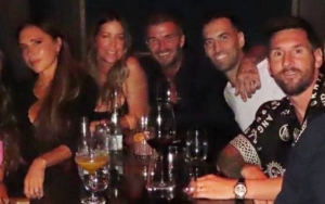 David and Victoria Beckham Hang Out With Lionel Messi and Sergio Busquets at Miami Steakhouse
