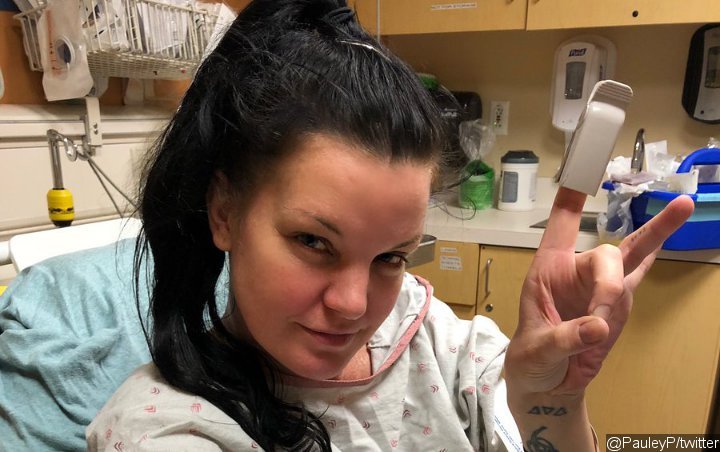 Pauley Perrette Jokes About Chance to Wear Beautiful Gown After Overnight Hospital Stay