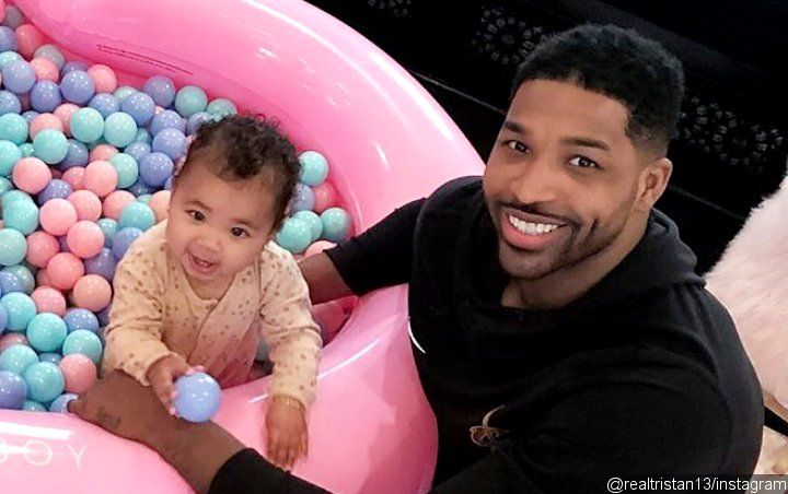 Tristan Thompson Bonds With 'Twin' Daughter True in New Adorable Picture