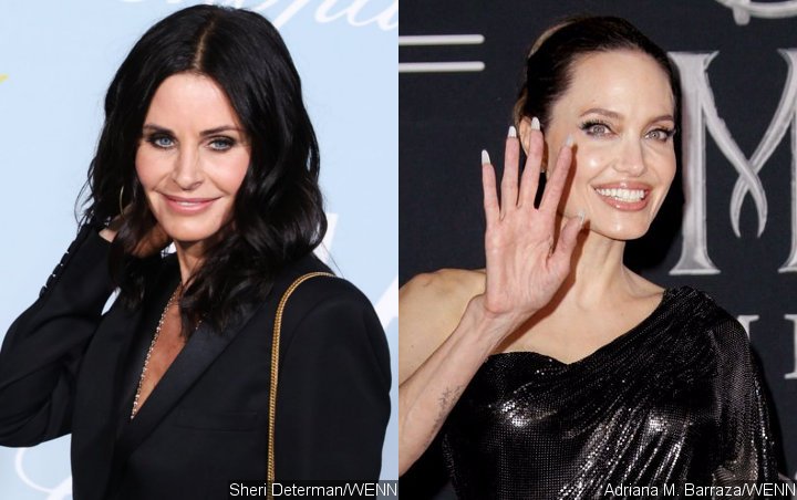 Courteney Cox Likes David Spade's Post That Mocks Angelina Jolie