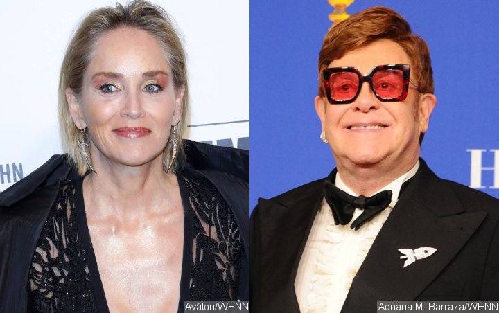 Sharon Stone Turns to Elton John for Online Dating Advice