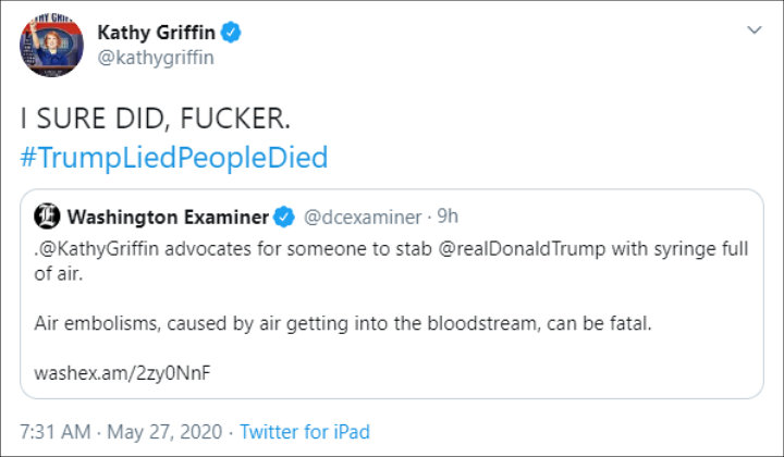 Kathy Griffin's Twitter Post 03