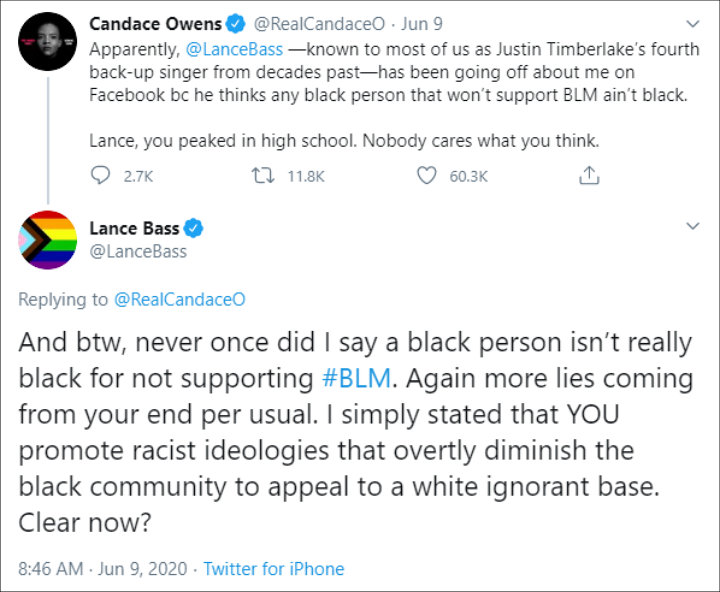 Candace Owens Goes Off on Lance Bass for Calling Her 'Fraud'
