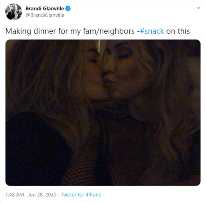 Brandi Glanville shared a picture of her kissing a Denise Richards lookalike