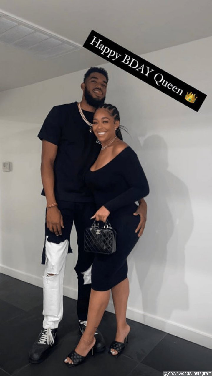 Karl-Anthony Towns got handsy with Jordyn Woods in an Instagram post