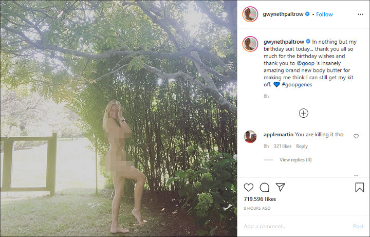 Gwyneth Paltrow's Instagram Post