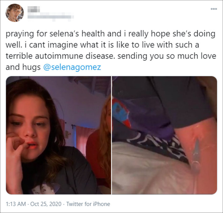 Selena Gomez was spotted with a tube during an Instagram Live
