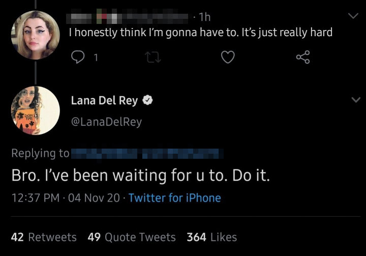 Lana Del Rey's Tweet