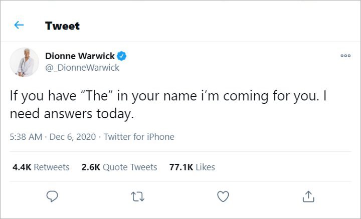 Dionne Warwick's Tweets 03