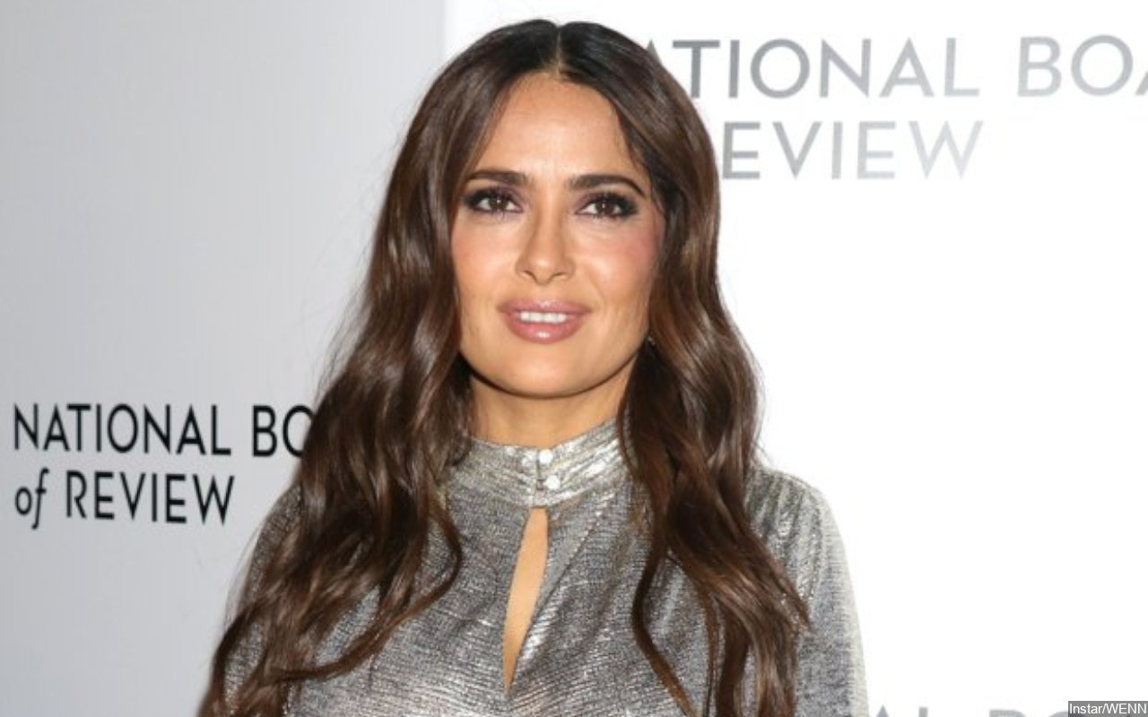 Salma Hayek Flaunts New Floral Breast Tattoos