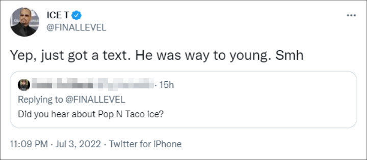 Ice-T's Tweet
