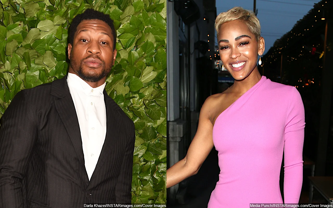 Meagan Good and Jonathan Majors Share Kiss During His Assault Trial in NYC Court