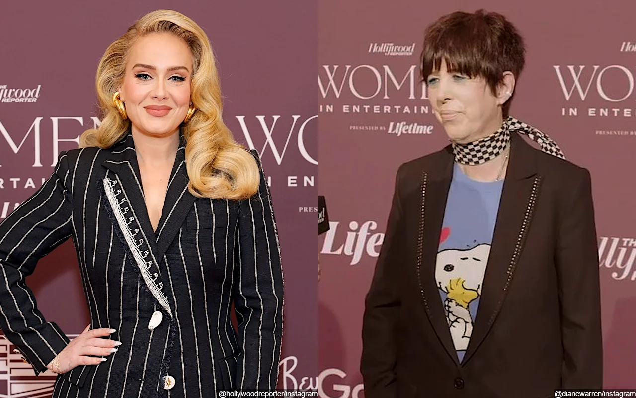 Adele Hilariously Photobombed by Diane Warren at Hollywood Reporter's Women in Entertainment Gala