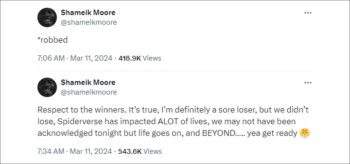 Shameik Moore's Tweets