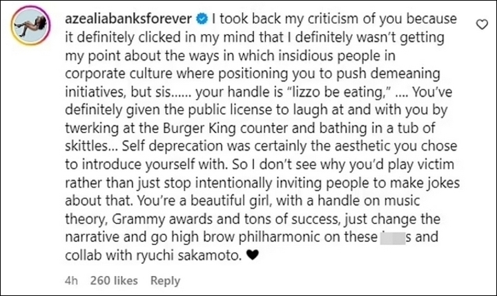 Azealia Banks lectures Lizzo following retirement announcement