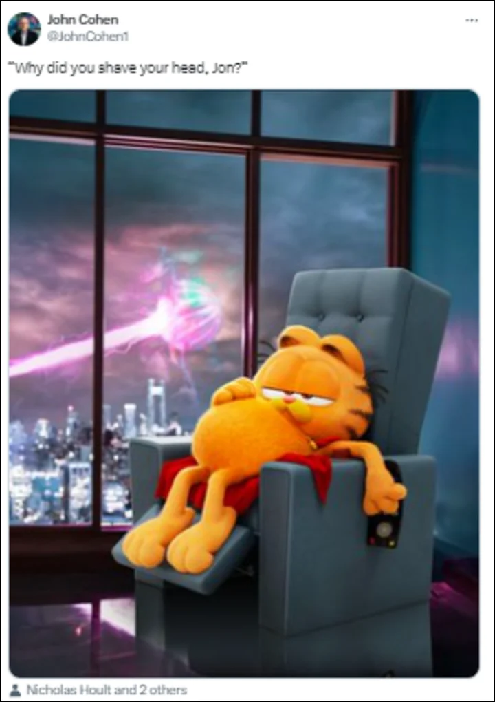 Superman meme feature lazy Garfield