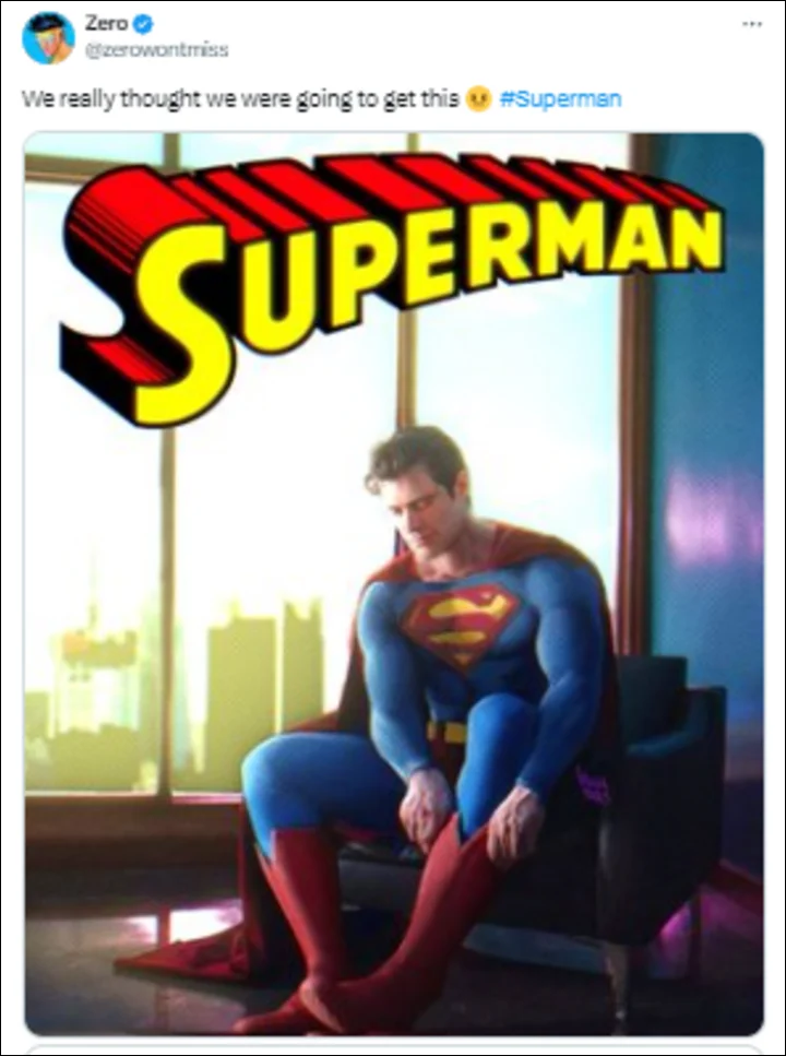Superman meme changes the outfit to the classic one