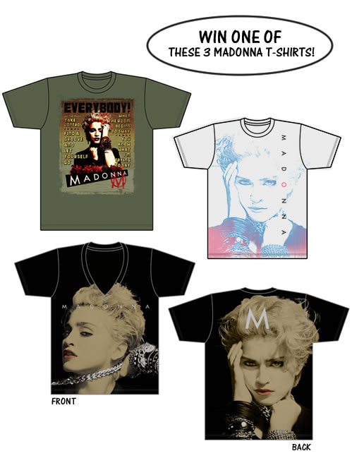 Madonna T-Shirt Giveaway