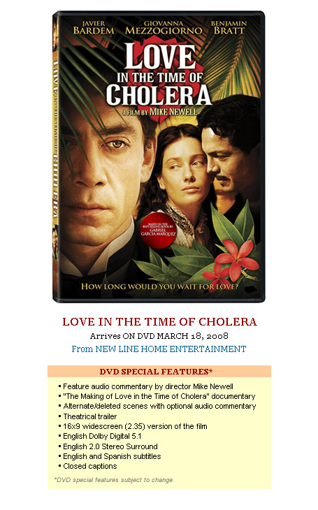 Win Love In The Time of Cholera DVD!