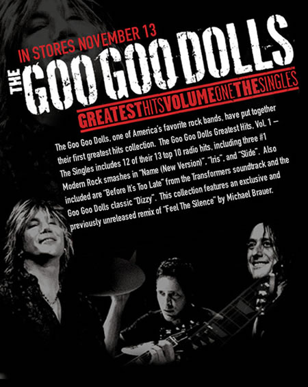 Win The Goo Goo Dolls' Greatest Hits Vol 1 CD!