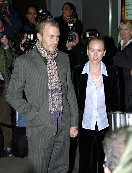 Heath Ledger, Naomi Watts<br>The Hours Moview Premiere