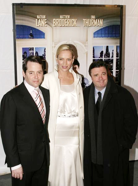Uma Thurman, Matthew Broderick, Nathan Lane<br>The Producers New York City Movie Premiere - Inside Arrivals