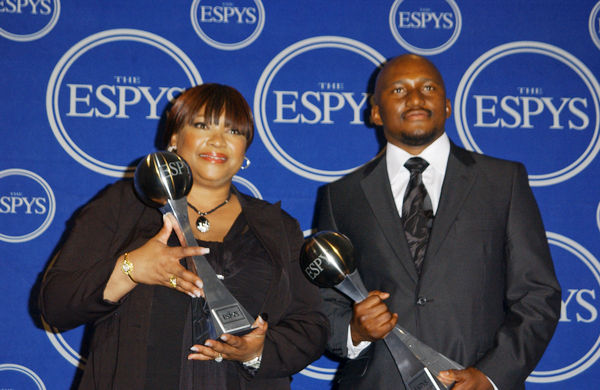 Zindzi Mandela, Zondwa Mandela<br>17th Annual ESPY Awards - Press Room