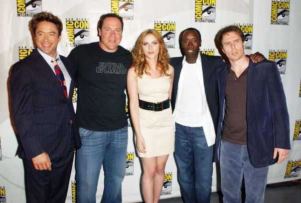 Robert Downey Jr., Jon Favreau, Scarlett Johansson, Don Cheadle, Sam Rockwell<br>2009 Comic Con International - Day 3