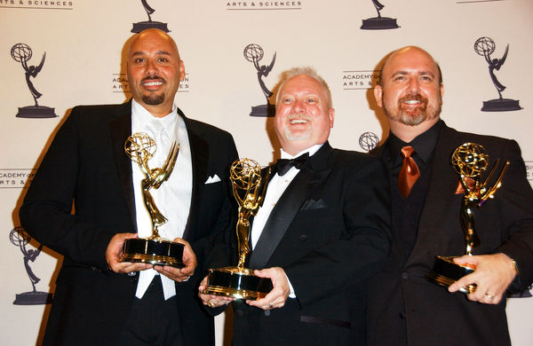 David DeLeon, Todd McIntosh, Steven E. Anderson<br>61st Annual Primetime Creative Arts Emmy Awards - Press Room