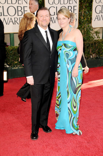Ricky Gervais, Jane Fallon<br>66th Annual Golden Globes - Arrivals