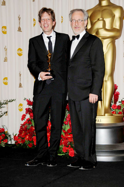 Christian Colson, Steven Spielberg<br>81st Annual Academy Awards - Press Room