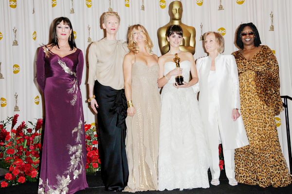 Anjelica Huston, Tilda Swinton, Goldie Hawn, Penelope Cruz, Eva Marie Saint, Whoopi Goldberg<br>81st Annual Academy Awards - Press Room