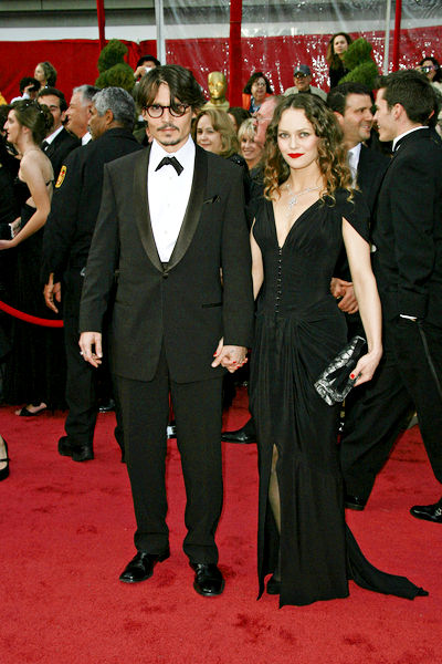 Johnny Depp, Vanessa Paradis<br>80th Annual Academy Awards - Arrivals