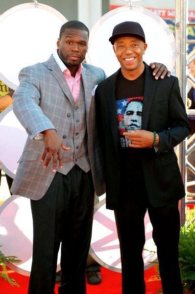 50 Cent, Russell Simmons<br>2008 BET Hip Hop Awards - Arrivals