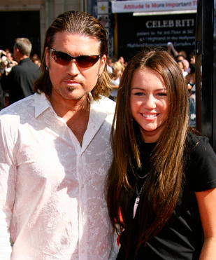 Miley Cyrus, Billy Ray Cyrus<br>U.S. Premiere if Harry Potter and the Order of the Phoenix