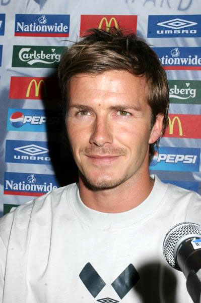 David Beckham<br>David Beckham Press Conference Prior To The Match Between Columbia And England At Giants Stadium