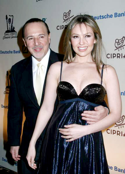 Thalia and Husband Tommy Mottol...