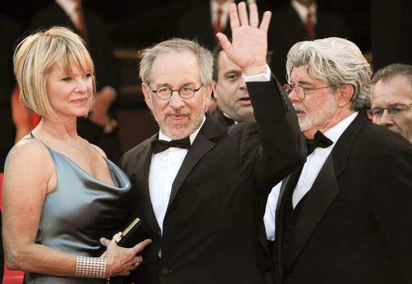 Steven Spielberg, Kate Capshaw, George Lucas<br>2008 Cannes Film Festival - 