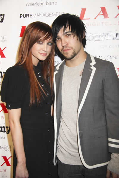 Pete Wentz, Ashlee Simpson<br>Ashlee Simpson in Concert at LAX Nightclub - February 23, 2008 - Arrivals