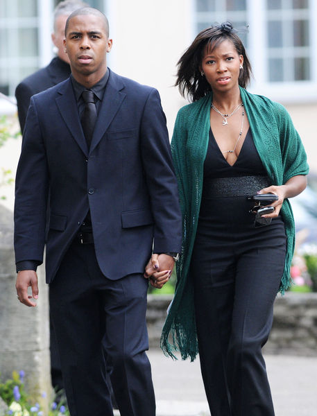 Jamelia, Darren Byfield<br>Jade Goody's Funeral at St. John The Baptist Church in Waltham Abbey on April 4, 2009