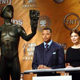 Terrence Howard, Jeanne Tripplehorn in 14th Annual Screen Actors Guild Awards - Nominations Announcement