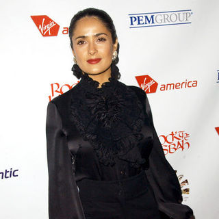 Salma Hayek in Sir Richard Branson's "Rock The Kasbah" Benefiting Virgin United - Arrivals