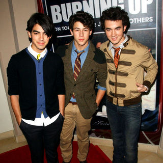 Jonas Brothers in "Burning Up: On Tour With The Jonas Brothers" Book Party