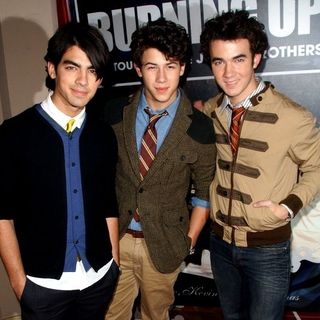 Jonas Brothers in "Burning Up: On Tour With The Jonas Brothers" Book Party