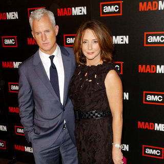 John Slattery, Talia Balsam in "Mad Men" Season Three Los Angeles Premiere - Arrivals