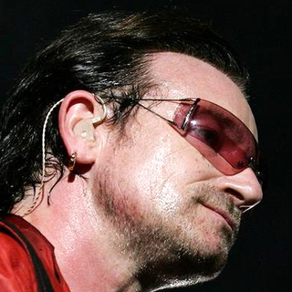 Bono in U2 in Concert Live in Rome on Their 2005 Vertigo Tour