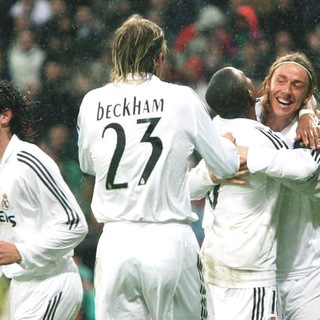 David Beckham in Spanish League Game Between Real Madrid and Sevilla