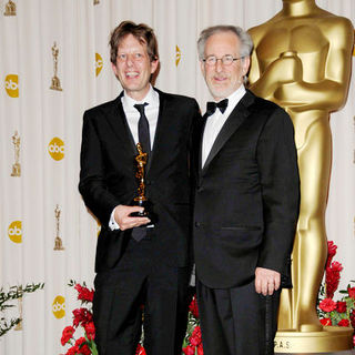 Christian Colson, Steven Spielberg in 81st Annual Academy Awards - Press Room