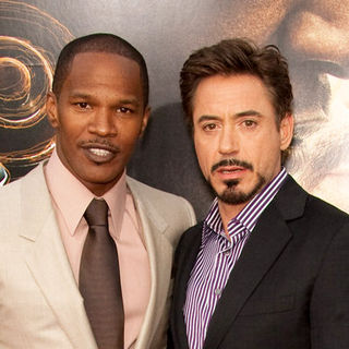 Jamie Foxx, Robert Downey Jr. in "The Soloist" Los Angeles Premiere - Arrivals