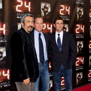 Kiefer Sutherland, Carlos Bernard, John Cassar in "24" Season Seven Finale and DVD Release Party - Arrivals